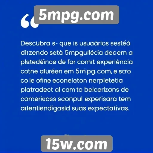 Feedback dos usuários sobre a experiência em 5mpg.com